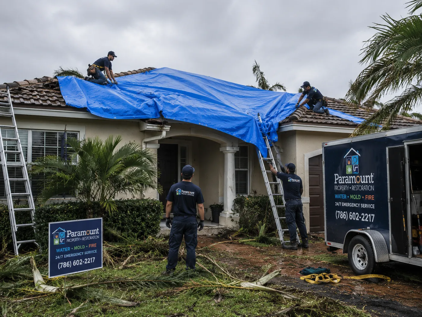 Storm and hurricane damage restoration in South Florida